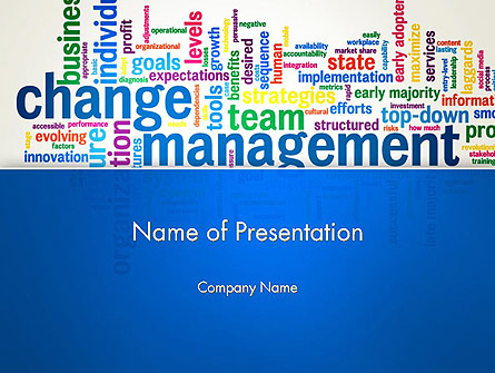 Management Word Cloud Presentation Template, Master Slide