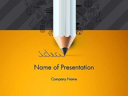 Ideas Come From Writing Presentation Template, Master Slide