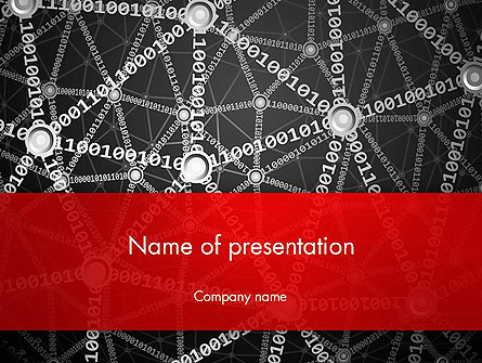 Binary Code Network Concept Presentation Template, Master Slide