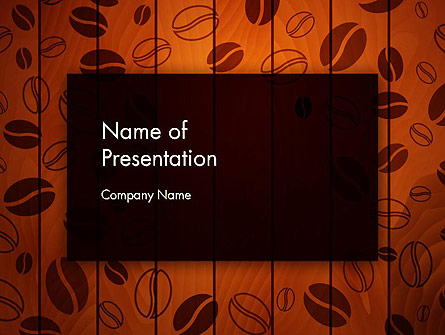 Coffee Beans Background Presentation Template, Master Slide