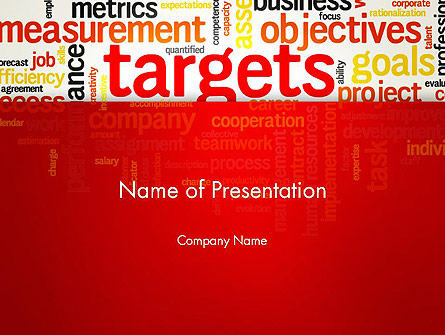 Business Targets Word Cloud Presentation Template, Master Slide