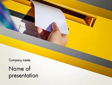 Sending Letter Presentation Template, Master Slide