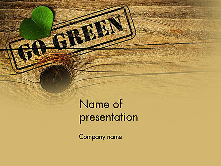 Go Green Presentation Template, Master Slide