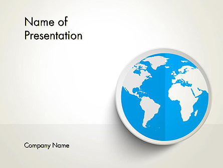 Globe in Flat Design Presentation Template, Master Slide