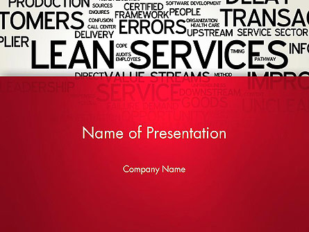 Lean Services Word Cloud Presentation Template, Master Slide