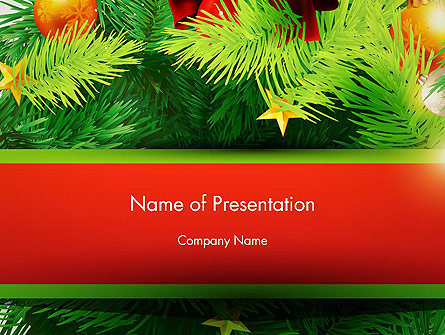 Christmas Fir Branches Presentation Template, Master Slide