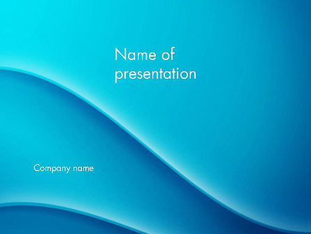Abstract Blue Waves Presentation Template for PowerPoint and Keynote ...