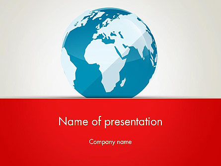 Globe in Flat Style Presentation Template, Master Slide