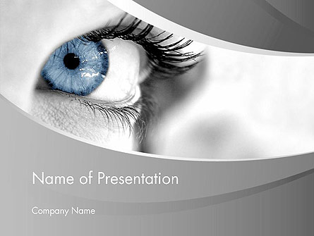Closeup of Very Blue Eye Presentation Template, Master Slide