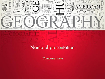 Geography Word Cloud Presentation Template, Master Slide