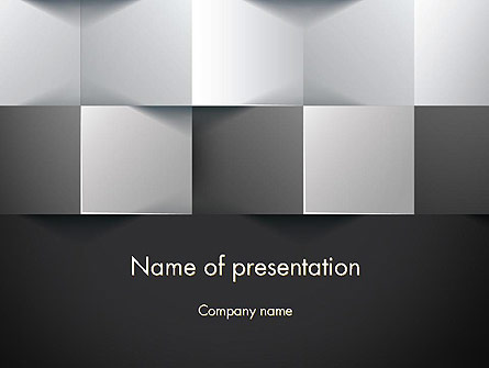Gray Cubical Background Presentation Template, Master Slide
