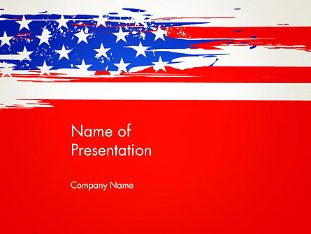 United States Flag Theme PowerPoint Presentation Template, Master Slide