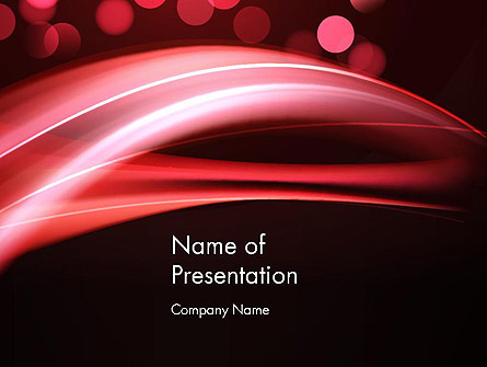 Abstract Red Moving Lights Presentation Template, Master Slide