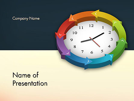 Around The Clock Process Presentation Template, Master Slide