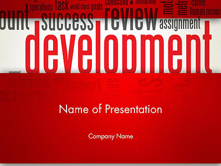 Development Word Cloud Presentation Template, Master Slide