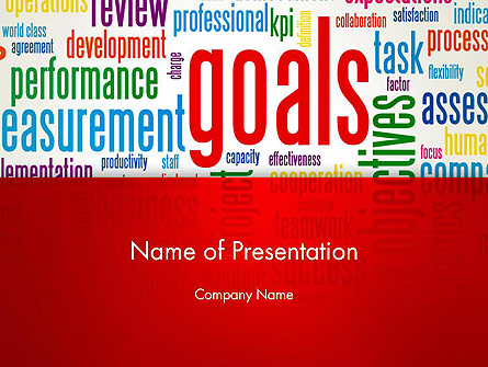 Key Performance Indicators Word Cloud Presentation Template, Master Slide