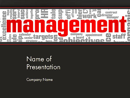 Word Management Presentation Template, Master Slide