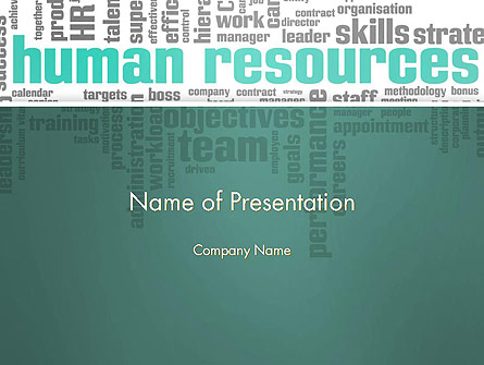 HR Word Cloud Presentation Template, Master Slide