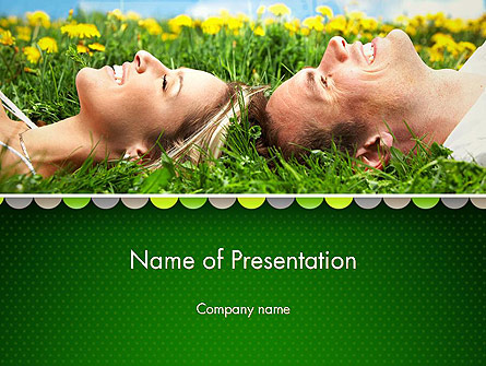 Young Couple Dreaming Presentation Template, Master Slide
