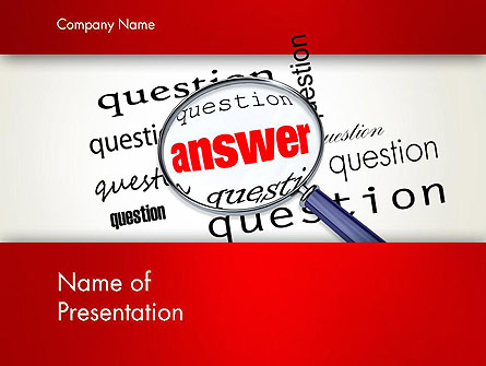 Answer to Questions Presentation Template, Master Slide