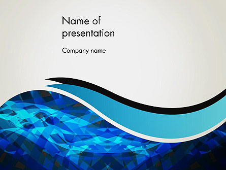 Abstract Blue of Overlapping Bands Presentation Template, Master Slide