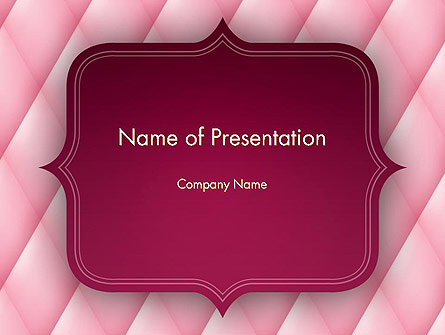 Abstract Pink Quilted Satin Frame Presentation Template, Master Slide