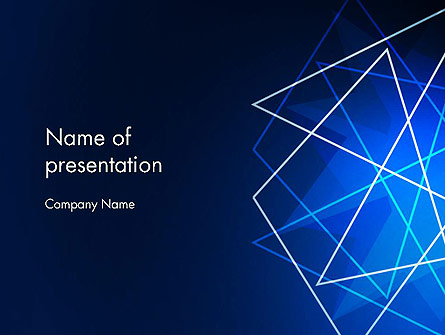 Abstract Wire on Blue Presentation Template for PowerPoint, Google ...