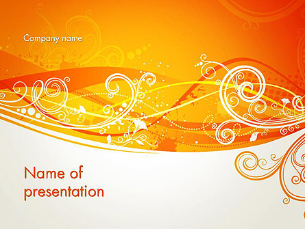 Orange Background with Patterns Presentation Template, Master Slide