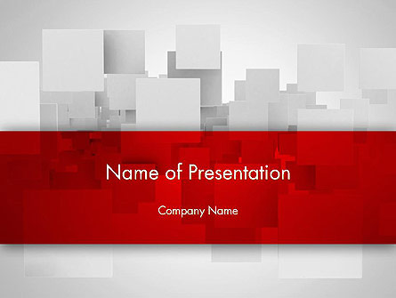 Squares in Gray Space Presentation Template, Master Slide