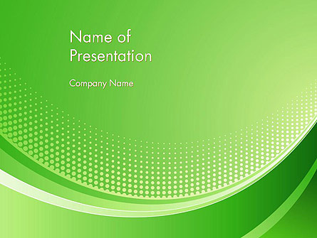 Green Abstract Waves and Dots Presentation Template, Master Slide