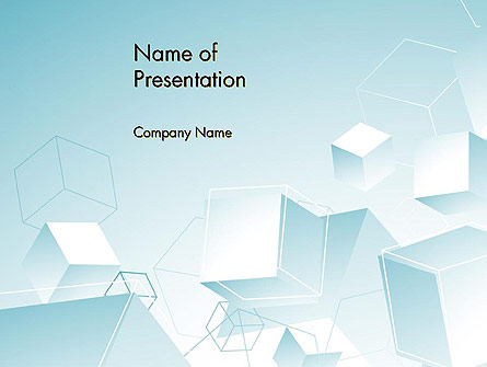 Blue Cubes Presentation Template, Master Slide