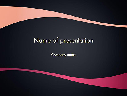 Ocher and Pink Waves Presentation Template, Master Slide
