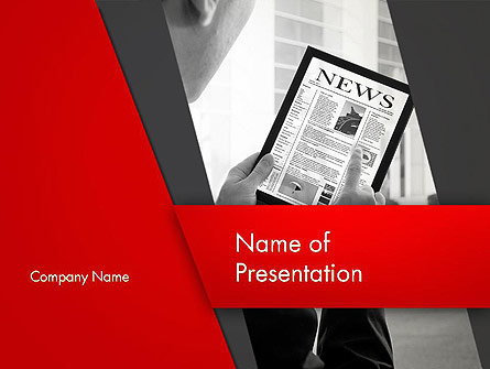 News on Tablet Presentation Template, Master Slide