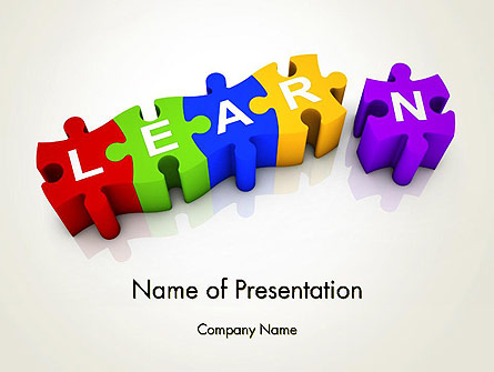 Learn Puzzle Presentation Template, Master Slide