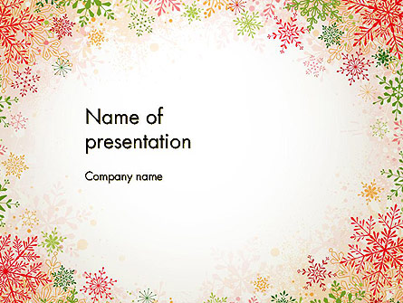 Colorful Snowflakes Presentation Template, Master Slide