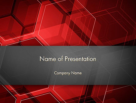 Abstract Red Hexagons Presentation Template, Master Slide