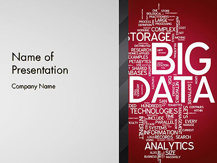 Big Data Word Cloud Presentation Template, Master Slide