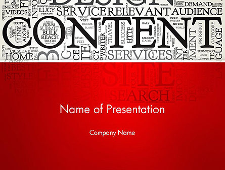 Content Word Cloud Presentation Template, Master Slide