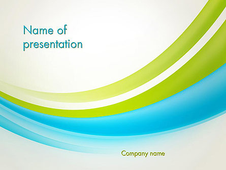 Bright Green and Blue Waves Presentation Template, Master Slide