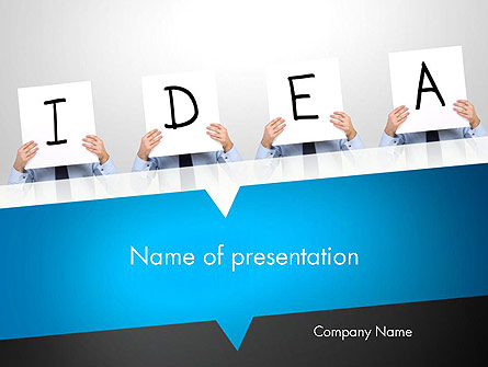 Presenting an Idea Presentation Template, Master Slide