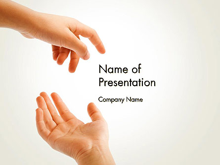 Child Outstretched Hand Presentation Template, Master Slide