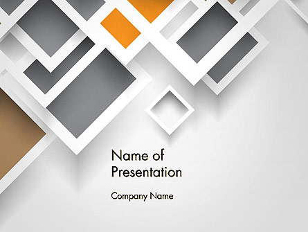 Overlapping Squares Abstract Presentation Template, Master Slide