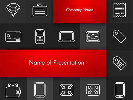 White Icons Presentation Template, Master Slide