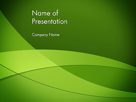 Green Transparent Waves Presentation Template, Master Slide