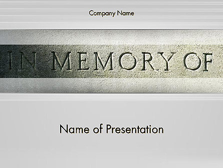 In Memory Of Presentation Template, Master Slide