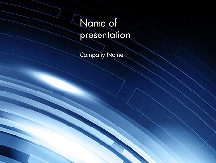 Blue Tech Style Abstract Presentation Template, Master Slide