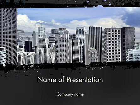 Business Skyscrapers Presentation Template, Master Slide