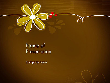 Brown Floral Presentation Template, Master Slide