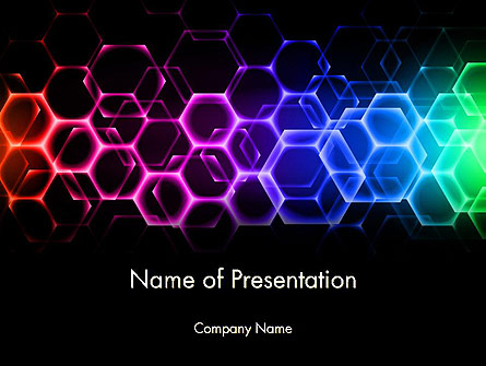 Rainbow Hexagons Presentation Template, Master Slide