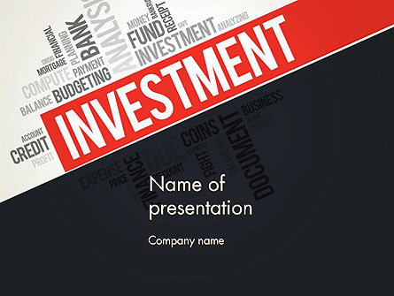 Investment Word Cloud Presentation Template, Master Slide